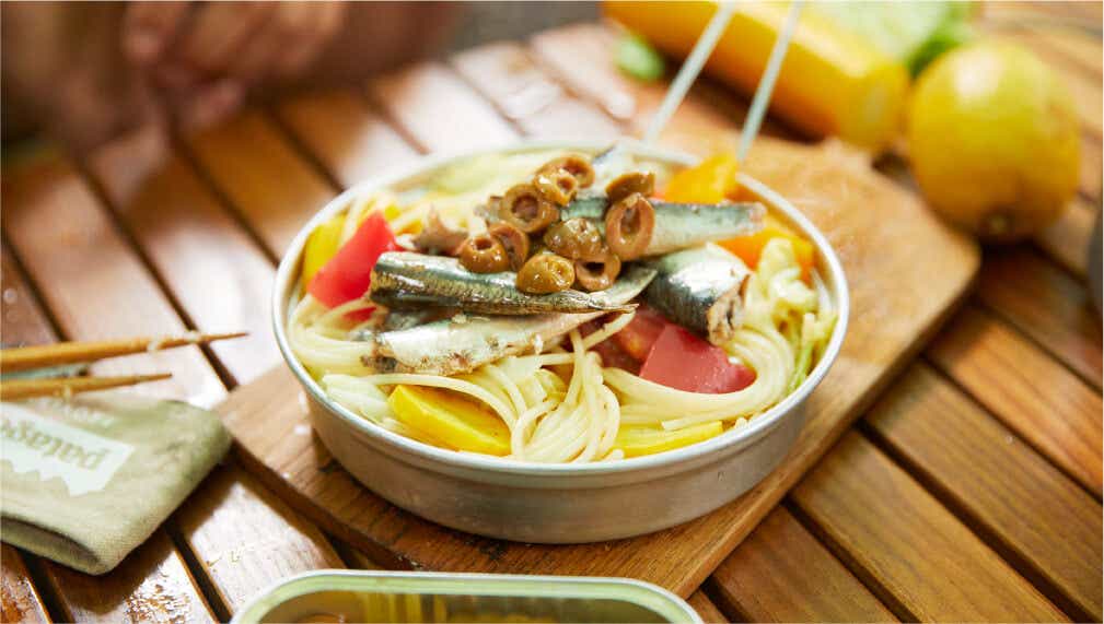夏野菜とアンチョビのパスタ